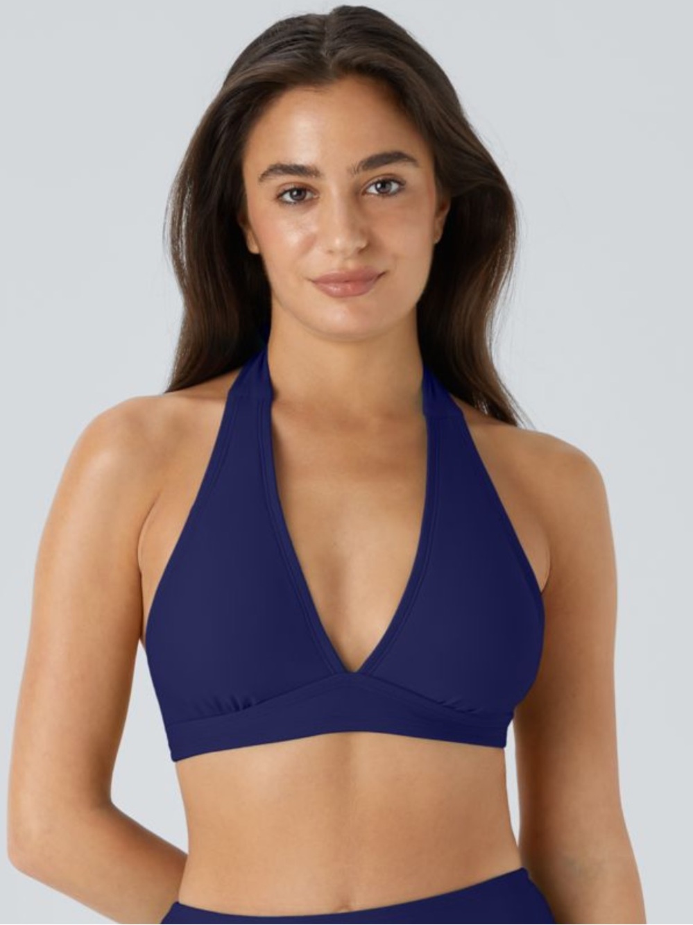 Halara Adjustable Halter Bikini Top Swimsuit NWOT